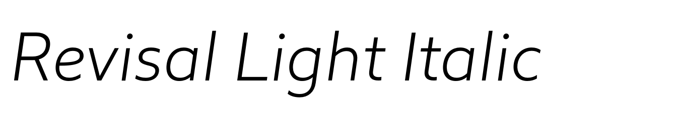 Revisal Light Italic